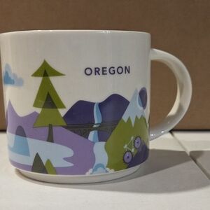 Oregon Scenic Mug - White and Purple